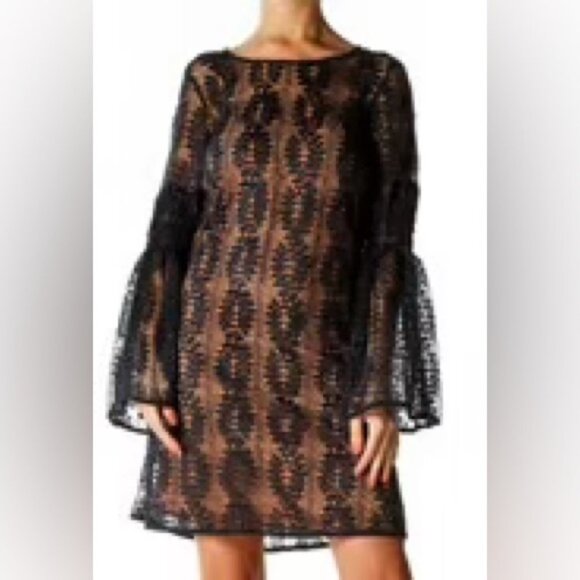Michael Kors sheath lace bell sleeves dress Sz S - Picture 1 of 11